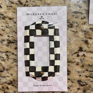 MacKenzie-Childs Black and White Checkered Switch Covers